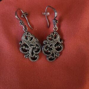 Lois Hill Elegant Silver Swirl Earrings